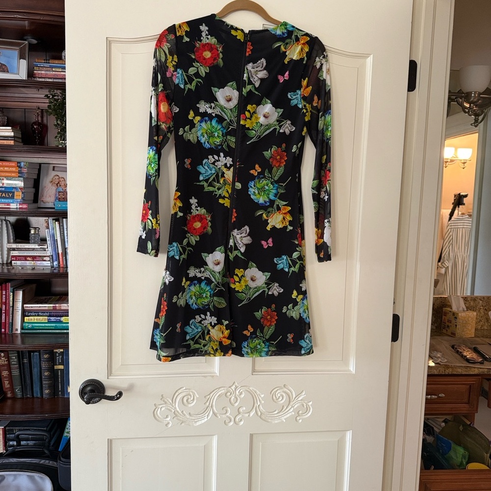 Alice + Olivia Multicolor Floral Long Sleeve Dress - Picture 2 of 5